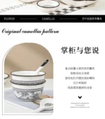 Elegant ceramic dinnerware set with underglaze color in gift box