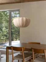 Nordic Minimalist Wabi Sabi Fabric Chandelier Living Dining Room Bedroom Pendant Light Indoor Home Decor Hanging Lamp