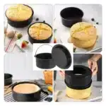 Non Stick Pizza Pan Set for Air Fryer and Oven Cooking Round Cake Baking Pan for Desserts Pizza and More Kitchen Bakeware