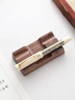 Walnut Wood Pen Holder Stand Desk Organizer Office Supply for Dip Pen Fountain Pen Rest Desk Accessories Office School