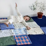 Striped Geometric Rhombuses Cotton Towels Soft Absorbent Face Towel Combed Long Staple Kids Hands Towel Adult Bath Household