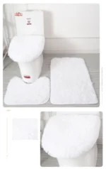 3Pcs/set Bath Mat Set Soft Fluff Shower Carpet Non-slip Floor Mat for Bathroom Toilet Rugs Toilet Lid Cover Bathroom Products - Image 28