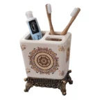 Bathroom Accessories Vintage Flower Ceramic Toothbrush Holder Bathroom Couple Toothbrush Toothpaste Storage Holder Bathroom