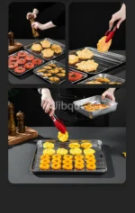 Golden Square Stainless Steel Food Service Tray plate set Nonstick Bakeware Fruit Cookie Bread Plate Kitchen Storage Container - Image 46