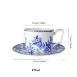 Vintage blue and white porcelain dinner plate set, bone china western tableware, home hotel restaurant Dim sum fruit steak