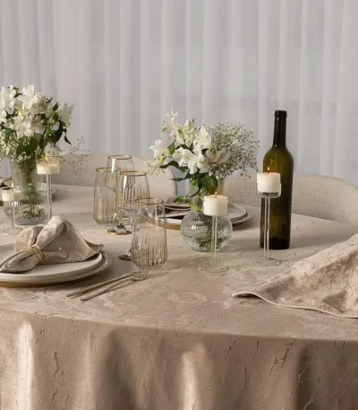 Designer Mail's Velvet Table Cloth Napkin Set Great Quality Dinner Tablecloth