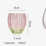 Retro Color Gradient Flower-shaped Goblet Glass Red Wine Glass Crystal Glass French Elegant Antique Cup Light luxury Cup - Image 11