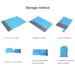 2022 Oversized Beach Towel Mat Sand Free Beach Wind Proof Waterproof Picnic Blankets Beach Mat Oversized Pocket Picnic 4 Anchor - Image 35