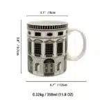Creative Architecture House Ceramic Teacup 350ml Mug Large Capacity Exquisite Coffee Cup Birthday Gift Breakfast Mug Home