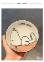 Snoopy 4 Pieces Ceramic Bowl Set 2025 New Style Under Glaze Color Cute Cartoon Pattern Home Noodle Rice Tableware For Kids