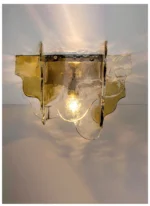 Amber / Gray Ice Slice LED Glass Ceiling Lights Bedroom Hallway Ideal Lampara Techo Ceiling Chandelier Novel Modern Luminaire