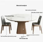 Slate Extendable Round Dining Table – styled in a modern Round Dining Tables setting
