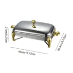 Chafing Dish Buffet Set Serving Dish 2.4L 2.9LStainless Steel Buffet Warmer Hot Pot Detachable with Lid Handle Events Kitchen - Image 16