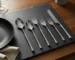 Goldoma stainless steel flatware set of 5 with aluminum handles in luxury gift box