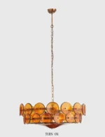Nordic Style Designer Led Chandelier Restaurant Study Living Room Colored Glass Pendant Light Luxury Postmodern Indoor