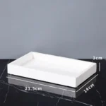 Minimalist Volakas White Natural Marble Set for Bathroom Luxury Soap Dispenser Toothbrush Holder Tray Bathroom Set