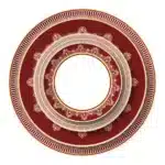 European Geometric Pattern Ceramic Dinner Plate Restaurant Hotel Tableware Bone China Dishes Steak Pasta Plate Kitchen