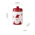 Creative Christmas Ceramic Cookies Jar Rectangular Dinner Plate Round Santa Claus Tableware Household Dessert Fruit Snack