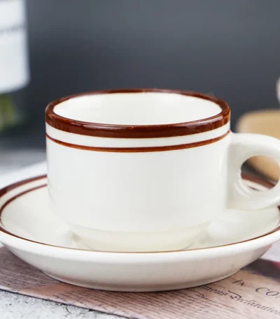 Espresso Coffee Milk Cup Small White Ceramic Mug Household coffee cup and dish set Afternoon tea Dim sum fruit plate coffee