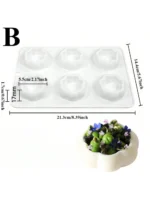 Silicone Pudding Cup Mold Chocolate Mousse and Cake Decorating Tools Bakeware Dish Muffin Pan Non-Stick Baking Supplies - Image 11