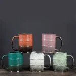 Large ceramic coffee mug in stoneware, 600ml capacity, perfect for coffee and tea