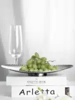 Tableware Dish Food Plates Fruit Bowl Stainless Steel Tray for Kitchen Home Decora Living Room Dinner Table Scandinavian
