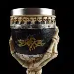 Gothic Skeleton Hand Goblet Halloween Skull Wine Glass Liner Dark Art Home Decor Gift for Gothic Enthusiast Party Drinkware