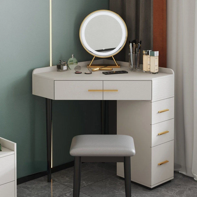 S96ee848090fb4897ba61731933192a297.webp Goldoma modern corner dressing table with mirror and stool in a bedroom