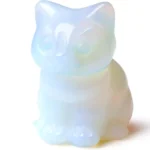 Obsidian Cat Crystal Figurines Cat Gifts Decor Gifts for Mom Women Men Lucky Cute Cat Statue Room Desk Decor - Image 7