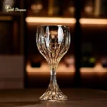 European high-end gold unleaded glass wine glass household thickened hand-made crystal glass goblets wine glasses – side view
