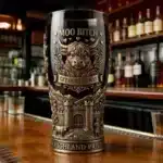AC/DC 53rd Anniversary 3D Embossed Borosilicate Glass Beer Mug Collectors Set Limited Edition Hard Rock Memorabilia Barware