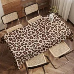 Leopard-Print Tablecloth Restaurant Kitchen Tablecloth Living Room Home Decoration Rectangular Party Decoration – close-up