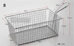 304Stainless Steel Metal Basket Serving Food Presentation Cooking Tools French Fries Basket Mini Fry Storage Kitchen
