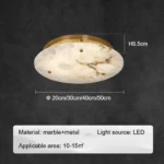 Modern natural marble ceiling lamp luxury home decoration room ceiling chandelier Nordic bedroom dining room Corridor