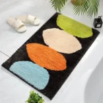 High Quality Bath Mat Simple Style Flocking Bathroom Non-slip Mat Bathroom Door Mat Microfiber Bathroom Carpet – top view