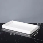 Minimalist Volakas White Natural Marble Set for Bathroom Luxury Soap Dispenser Toothbrush Holder Tray Bathroom Set