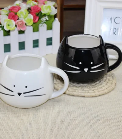 New Cute Cat Mug Animal Milk Mugs Original and Funny Cups to Give Away Unusual Tea Cup of Coffee Drinkware Personalized Gift