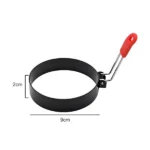 Non Stick Round Egg Ring Mold with Handle for Frying and Cooking Perfect Breakfast Eggs Pancakes and More Kitchen Cooking