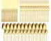 Goldoma stainless steel cutlery set with hammer pattern handles on a wooden table