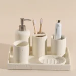 Bathroom Lotion Bottle Toothbrush Holder Tray Toiletry European Home Bathroom Products Hotel Electric Toothbrush Shelf