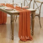 2-10Meters Pure Cotton Table Runner Retro Burr Texture Gauze Cloth Dining Vintage Wedding Party Christmas Linen Decoration