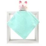 Soft kids washcloth in solid color, cotton face towel for baby bath