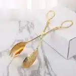 2pcs Food Tong Gold-plated Snack Cake Clip Salad Bread Pastry Clamp Baking Barbecue Tool Fruit Salad Cake Clip Kitchen