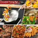 22-28cm Inch Tri-ply 18/8 Stainless Steel Chef's Pan,Frying Pan with Lid,Induction Pan,Pot and Pan Set,Dishwasher and Oven