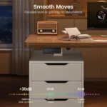 Electric Standing Desk with 6 Drawers, 55" Adjustable Stand up Desk with Storage, Computer Desks with Power Outlets,