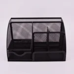 Sharkbang Large Capacity 9 Cell Metal Desk Organizer Mesh Desktop Pencil Pen Sundries Badge Holder Storage Box Stationery