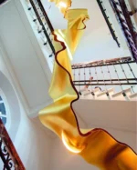 Designer Golden Angel Eyes Chandelier Handmade Metal LED Pendant Lamp Dimmable Luxury Lighting for High-End Residential