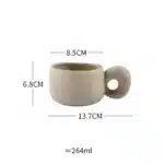 300/600ml Japanese Stoneware Retro Coffee Mug Breakfast Milk Oatmeal Cups Office Couple Water Mug Design Style Mug Birthday