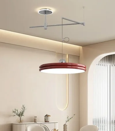 Movable Lamps Modern chandelier lights for Dining island table LED Pendant Lights Cord Indoor Loft Swing Arm Hanging Lamp