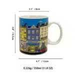 Creative Architecture House Ceramic Teacup 350ml Mug Large Capacity Exquisite Coffee Cup Birthday Gift Breakfast Mug Home